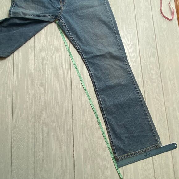 Levi Strauss Signature Denim Low Slim Bootcut Blue Jeans Juniors Size 17 - Picture 7 of 11